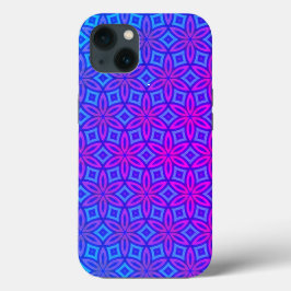 Paars Blauw Roze Kaleidoscoop Patroon Boho Case-Mate iPhone Case