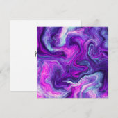 Paars, blauw, roze, lichtvochtige kunst. (Voorkant / Achterkant)