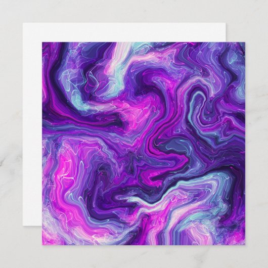 Paars, blauw, roze, lichtvochtige kunst. (Voorkant / Achterkant)