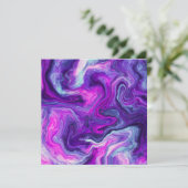 Paars, blauw, roze, lichtvochtige kunst. (Staand voorkant)