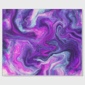 Paars, blauw, roze, lichtvochtige kunst cadeaupapier (Vlak)