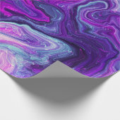 Paars, blauw, roze, lichtvochtige kunst cadeaupapier (Hoek)