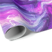 Paars, blauw, roze, lichtvochtige kunst cadeaupapier (Rol Hoek)