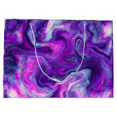 Paars, blauw, roze, lichtvochtige kunst groot cadeauzakje (Achterkant)