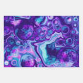 Paars, blauw, roze, lichtvochtige kunst inpakpapier vel (Voorkant 2)
