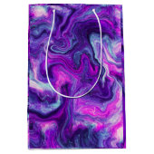 Paars, blauw, roze, lichtvochtige kunst medium cadeauzakje (Voorkant)