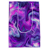 Paars, blauw, roze, lichtvochtige kunst medium cadeauzakje (Achterkant)