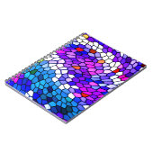 Paars blauw roze mozaïektapijten Notitieboek (Linkerzijde)