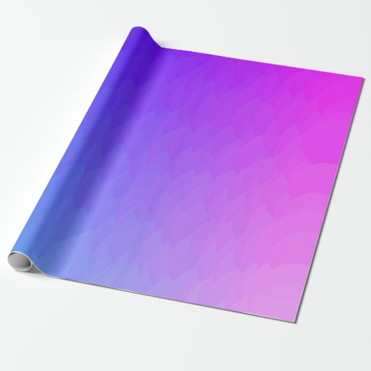Paars blauw, roze omvormig vlampapier cadeaupapier (Uitgerold)