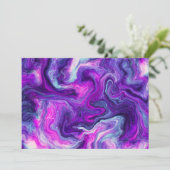 Paars, blauw, roze, vloeibaar kunstwerk (Staand voorkant)