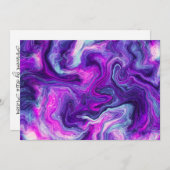 Paars, blauw, roze, vloeibaar kunstwerk (Voorkant / Achterkant)