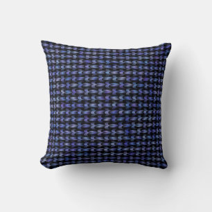 Paars Blauw Roze Weefpatroon Kussen