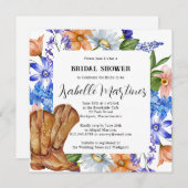 Paars Blauw Roze Wildbloem Vrijgezellenfeest Kaart (Voorkant / Achterkant)