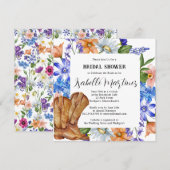 Paars Blauw Roze Wildbloem Vrijgezellenfeest Kaart (Voorkant / Achterkant)