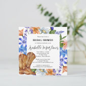 Paars Blauw Roze Wildbloem Vrijgezellenfeest Kaart (Staand voorkant)