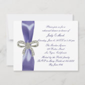 Paars blauw Ruitenwand Rehearsal Dinner Kaart (Voorkant)