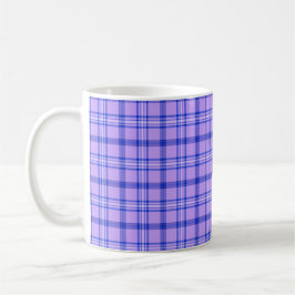 Paars Blauw Schotland Klassiek Patroon Helder Koffiemok