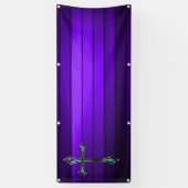 paars blauw spandoek (Verticaal)