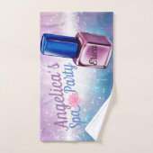 Paars| Blauw & Sparks| Nagel Poolse Aangepaste Spa Handdoek (Handdoek)