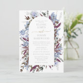 paars blauw van wilde bloemen kaart (Staand voorkant)