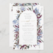 paars blauw van wilde bloemen kaart (Voorkant / Achterkant)