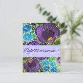 Paars - blauw vetgedrukt Hongaars borduurwerk - na Briefkaart (Staand voorkant)