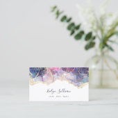 paars blauw visitekaartje (Staand voorkant)