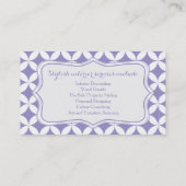 Paars blauw visitekaartje met rond binnenontwerp (Achterkant)