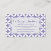 Paars blauw visitekaartje met rond binnenontwerp (Voorkant)