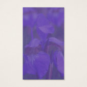 Paars blauw Vlag Iris Bloem Visitekaartje (Achterkant)