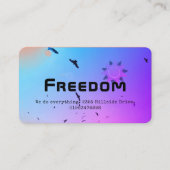 Paars, blauw, vogels, ster, vrijheid visitekaartje (Voorkant)