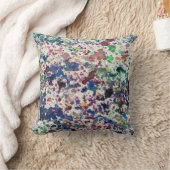 Paars blauw Waterverf Achtergrond Textielontwerp Kussen (Deken)