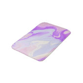 Paars Blauw Wit Abstract Waterverf Patroon Badmat (Gekanteld)