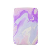 Paars Blauw Wit Abstract Waterverf Patroon Badmat (Voorkant Verticaal)