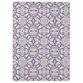 Paars Blauw Wit Cirkels Patroon Klembord (Achterkant)