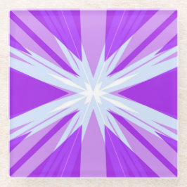 Paars blauw-witte kerst Star Festive Glazen Onderzetter