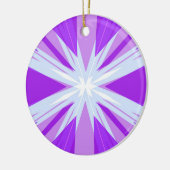 Paars blauw-witte kerst Star Festive Keramisch Ornament (Links)