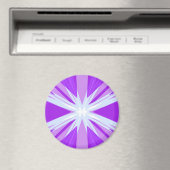 Paars blauw-witte kerst Star Festive Magneet (Insitu (Vaatwasser))