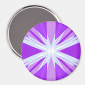 Paars blauw-witte kerst Star Festive Magneet (Voorkant / Achterkant)