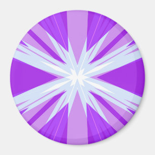 Paars blauw-witte kerst Star Festive Magneet