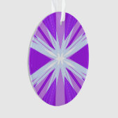 Paars blauw-witte kerst Star Festive Ornament (voorkant)