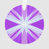 Paars blauw-witte kerst Star Festive Ornament (voorkant)