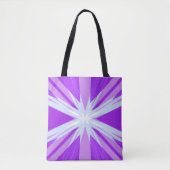 Paars blauw-witte kerst Star Festive Tote Bag (Voorkant)