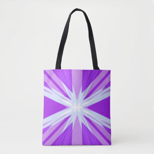 Paars blauw-witte kerst Star Festive Tote Bag (Voorkant)