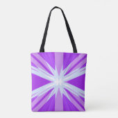 Paars blauw-witte kerst Star Festive Tote Bag (Achterkant)
