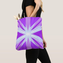 Paars blauw-witte kerst Star Festive Tote Bag