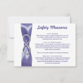 Paars Blauw Zilver Oneindigheid Veiligheidsmaatreg Kaart (Voorkant)