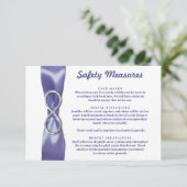 Paars Blauw Zilver Oneindigheid Veiligheidsmaatreg Kaart (Staand voorkant)
