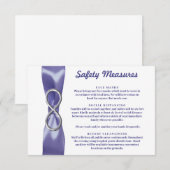 Paars Blauw Zilver Oneindigheid Veiligheidsmaatreg Kaart (Voorkant / Achterkant)