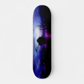 Paars blauw zwart Grim Reaper 's nachts Persoonlijk Skateboard (Voorkant)